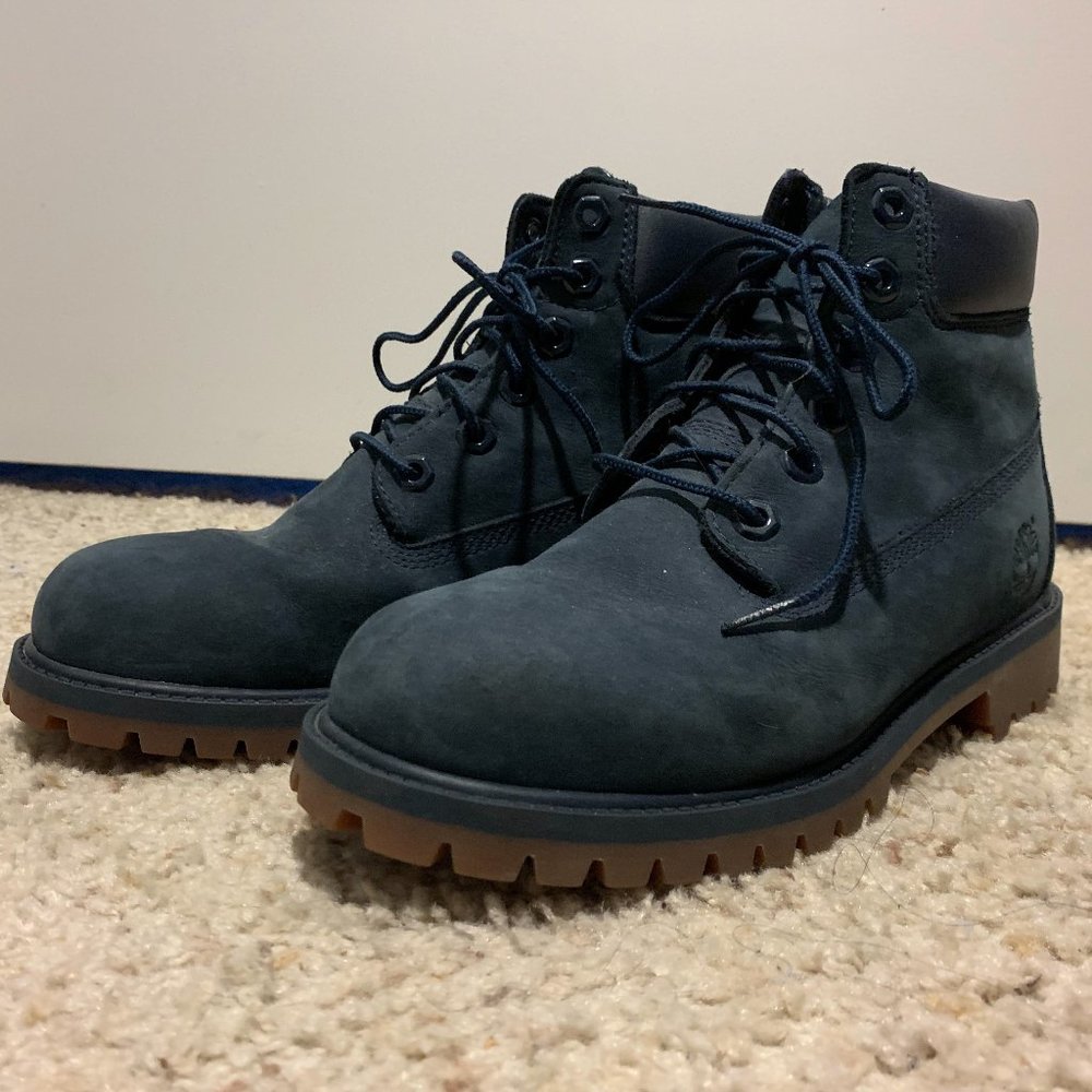 Timberland Navy Blue Suede Boots